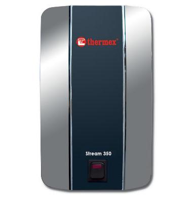 Электрический водонагреватель проточный THERMEX Stream 350 Chrome (кухня-душ). 3,5 кВт. Россия.
